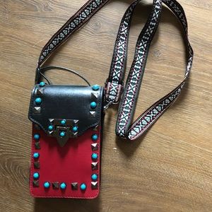 Crossbody studded purse